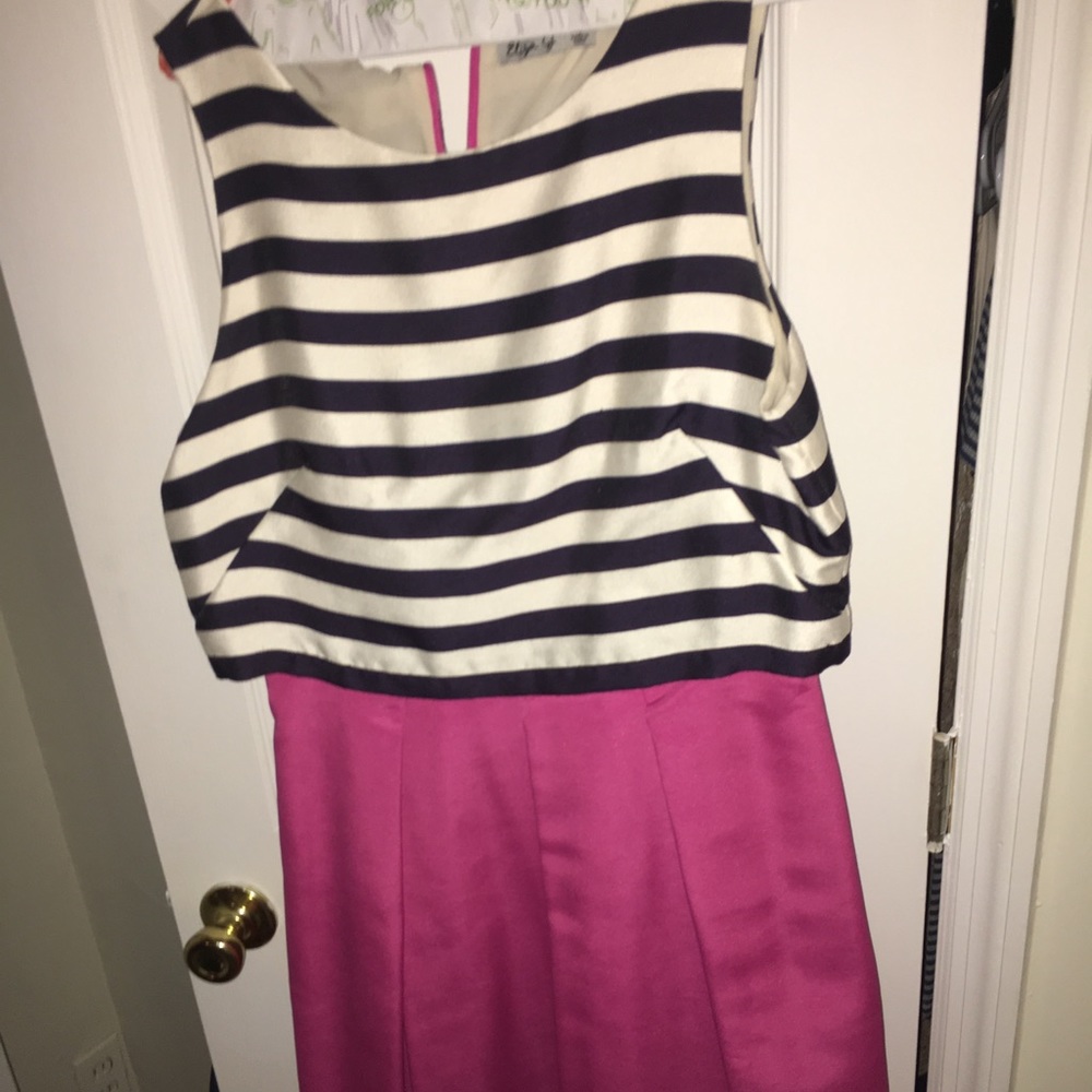 ELIZA J | Pink & Stripes Dress